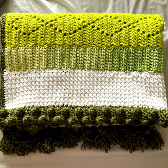 Handmade Forest Canopy Crocheted Blanket - Picture 3 of 4